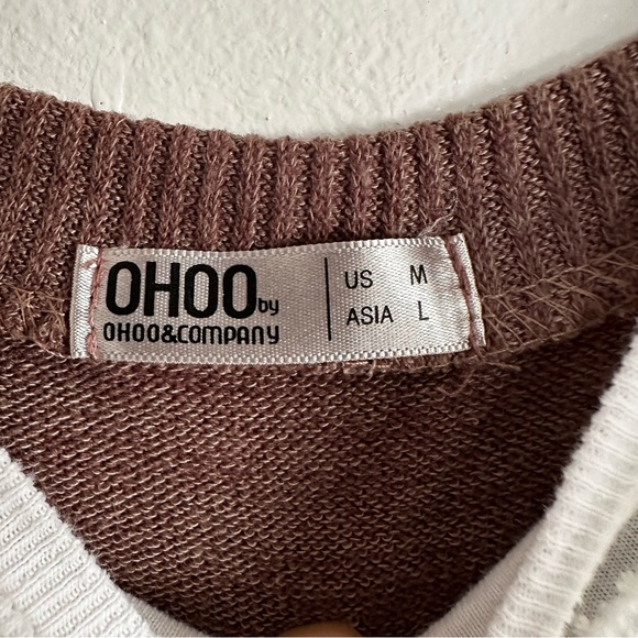 Mens brown sweater vest by OHOO - Picture 3 of 3